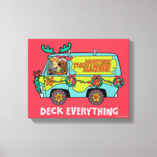 Scooby-Doo & Shaggy in der Holiday Mystery Machine Leinwanddruck