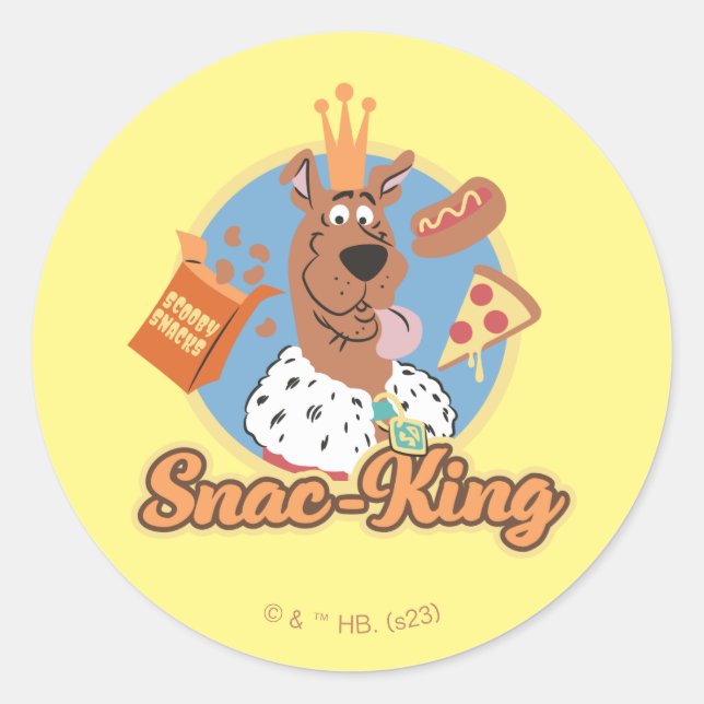 Scooby-Doo Snac-King Runder Aufkleber (Vorderseite)
