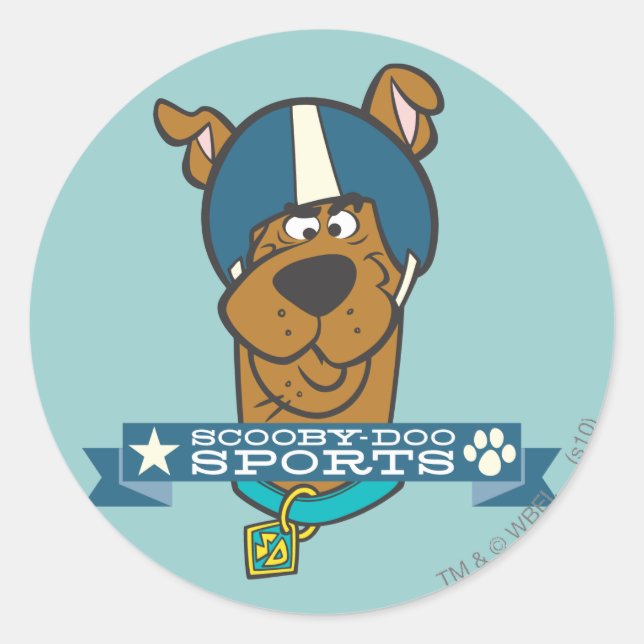 Scooby-Doo Sports Runder Aufkleber (Vorderseite)