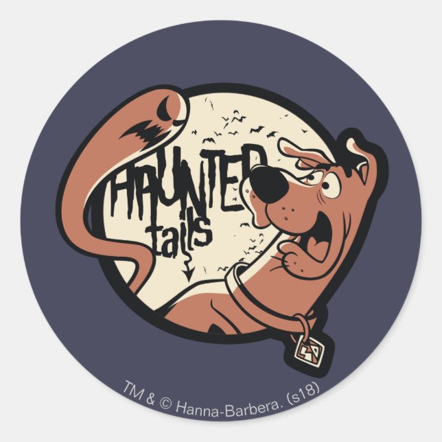 Scooby-Doo "Spuk Schwanz" Runder Aufkleber (Vorderseite)