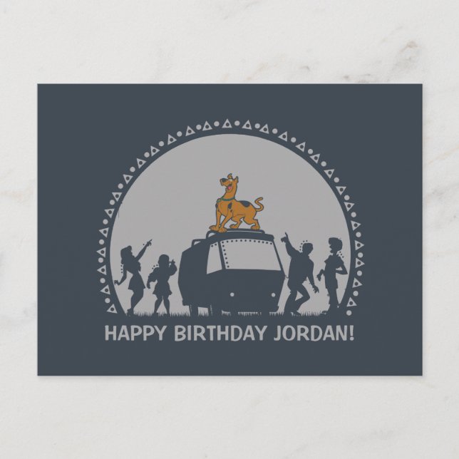 Scooby-Doo Style Tribal Van Silhouette Postkarte (Vorderseite)