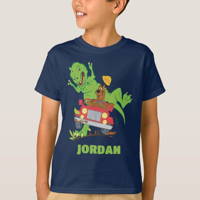 Scooby-Doo T-Rex Angriff T-Shirt (Vorderseite)