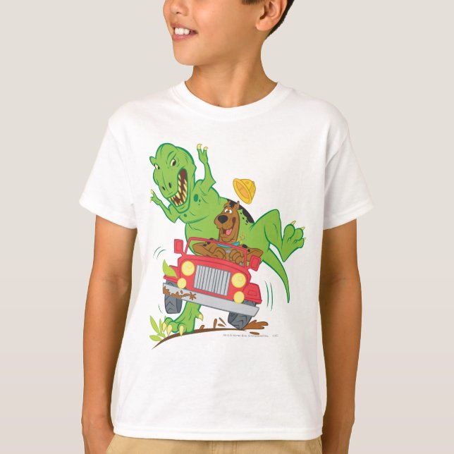 Scooby-Doo T-Rex-Angriff T-Shirt (Vorderseite)