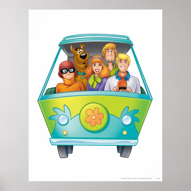Scooby Doo & The Gang Mystery Machine Airbrush Poster (Vorne)