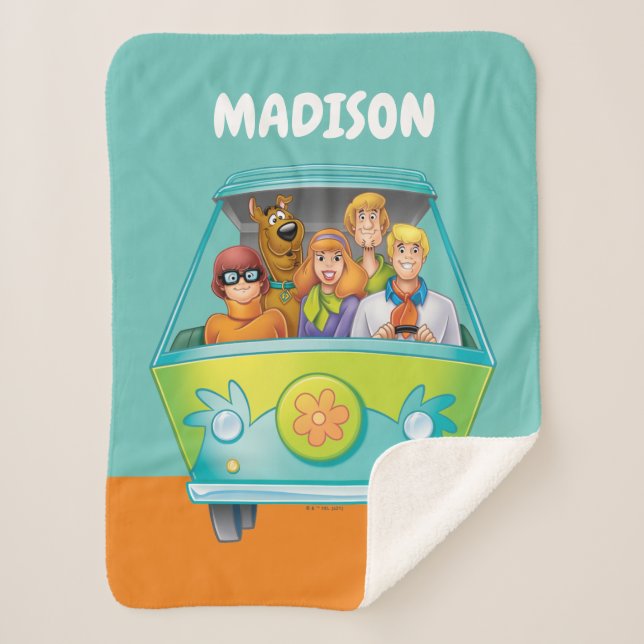 Scooby Doo & The Gang Mystery Machine Airbrush Sherpadecke (Vorderseite)