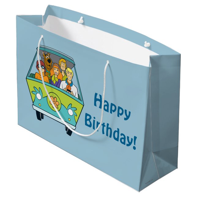 Scooby-Doo & The Gang Mystery Machine Große Geschenktüte (Rückseite Schrägansicht)