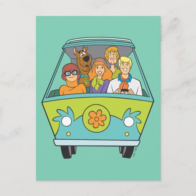 Scooby-Doo & The Gang Mystery Machine Postkarte (Vorderseite)