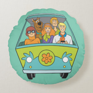 Scooby-Doo & The Gang Mystery Machine Rundes Kissen