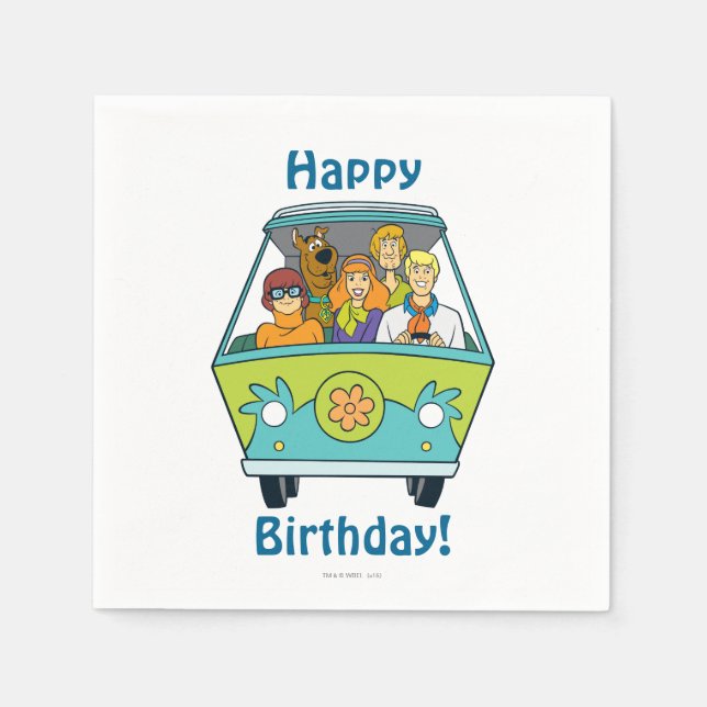 Scooby-Doo & The Gang Mystery Machine Serviette (Vorderseite)