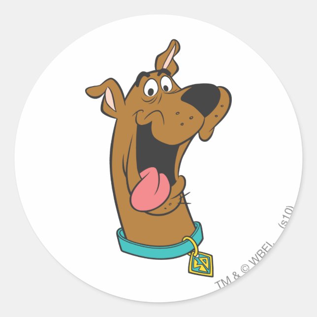 Scooby-Doo Tongue Out Runder Aufkleber (Vorderseite)