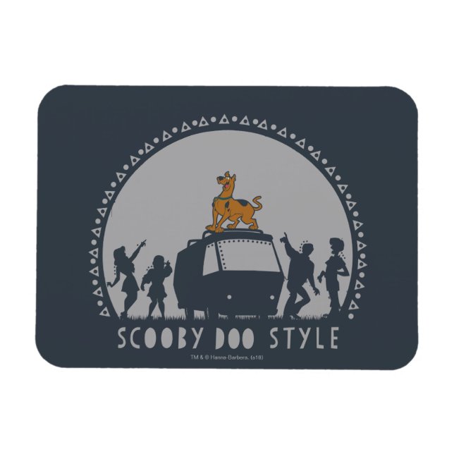 Scooby-Doo Tribal Van Silhouette Magnet (Horizontal)