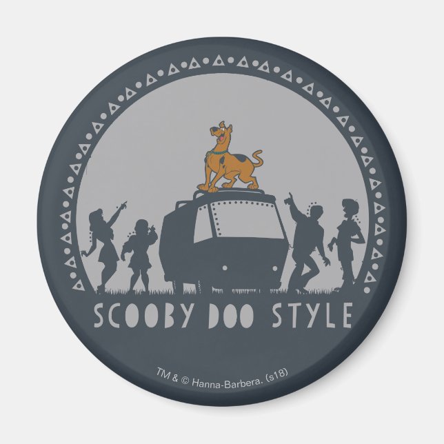Scooby-Doo Tribal Van Silhouette Magnet (Vorne)