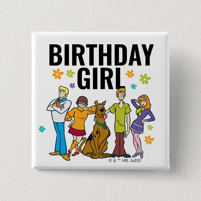 Scooby-Doo und die Gang-Birthday-Girl Button (Vorderseite)
