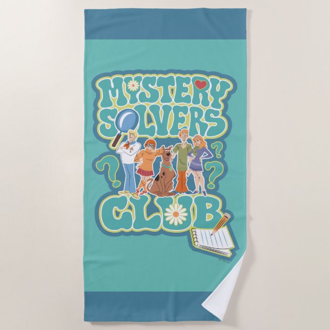 Scooby-Doo und die Gang "Mystery Solvers Club" Strandtuch (Vorderseite)