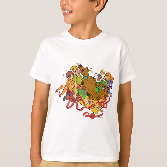 Scooby-Doo und Gang Christmas T-Shirt (Vorderseite)