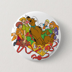 Scooby-Doo und Gruppen-Weihnachten Button