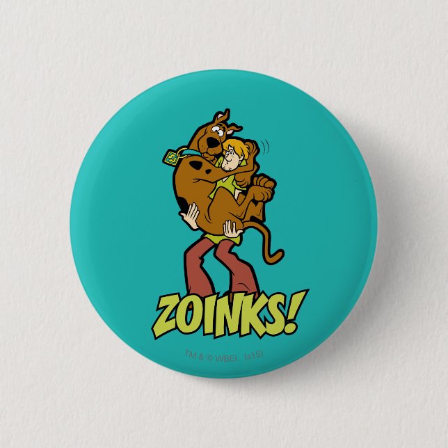 Scooby-Doo und Shaggy Zoinks! Button (Vorderseite)
