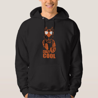 Scooby-Doo "verrückte coole" Kopfhörer-Grafik Hoodie