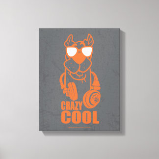 Scooby-Doo "verrückte coole" Kopfhörer-Grafik Leinwanddruck