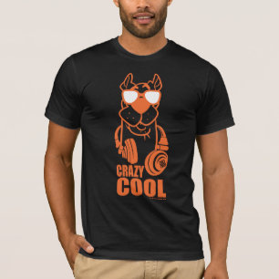Scooby-Doo "verrückte coole" Kopfhörer-Grafik T-Shirt