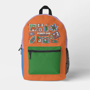 Scooby-Doo-Wand aus Halloween-Bilderrahmen Bedruckter Rucksack