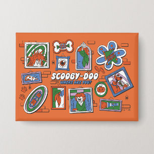 Scooby-Doo-Wand aus Halloween-Bilderrahmen Button