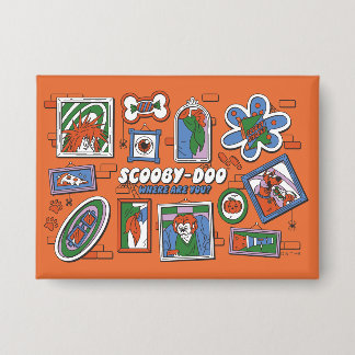 Scooby-Doo-Wand aus Halloween-Bilderrahmen Button