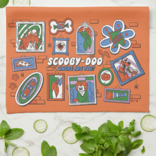 Scooby-Doo-Wand aus Halloween-Bilderrahmen Geschirrtuch