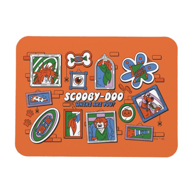 Scooby-Doo-Wand aus Halloween-Bilderrahmen Magnet (Horizontal)