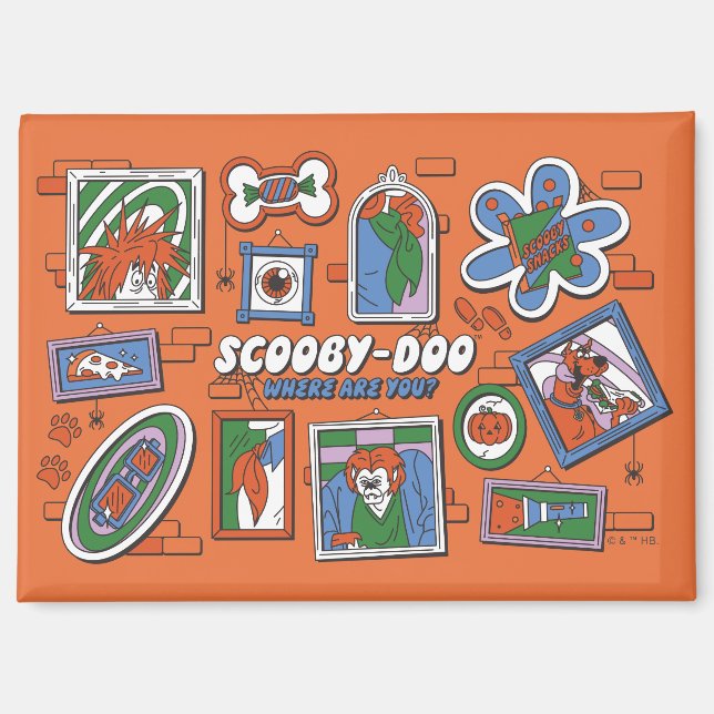 Scooby-Doo-Wand aus Halloween-Bilderrahmen Magnet (Vorderseite)