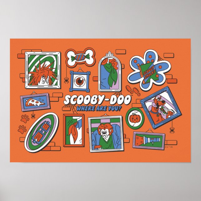 Scooby-Doo-Wand aus Halloween-Bilderrahmen Poster (Vorne)