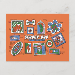 Scooby-Doo-Wand aus Halloween-Bilderrahmen Postkarte