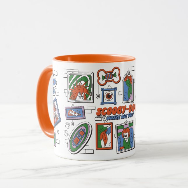 Scooby-Doo-Wand aus Halloween-Bilderrahmen Tasse (Vorderseite Links)