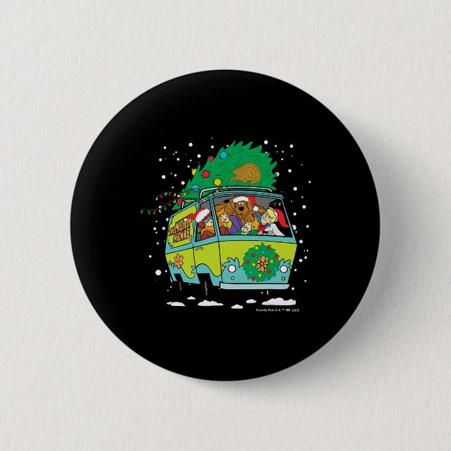 Scooby Doo Weihnachts Mystery Machine  Button (Vorderseite)