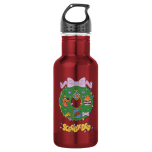 Scooby-Doo-Weihnachts-Snack-Kranz-Grafik Edelstahlflasche