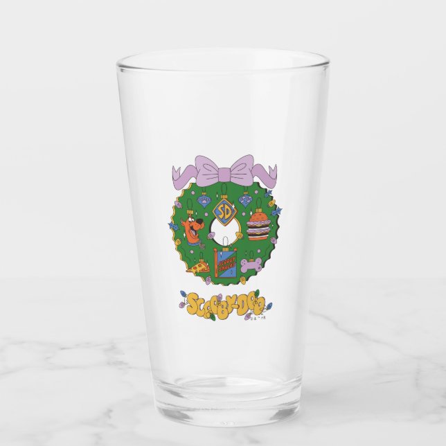 Scooby-Doo-Weihnachts Snack-Kranz Grafik Glas (Vorderseite)