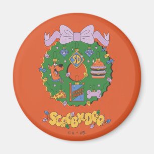 Scooby-Doo-Weihnachts-Snack-Kranz-Grafik Magnet