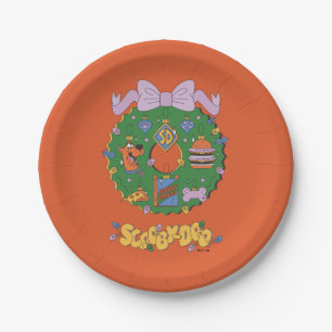 Scooby-Doo-Weihnachts-Snack-Kranz Grafik Pappteller