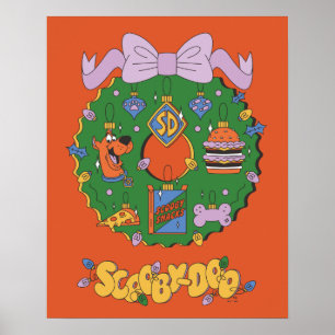 Scooby-Doo-Weihnachts-Snack-Kranz-Grafik Poster