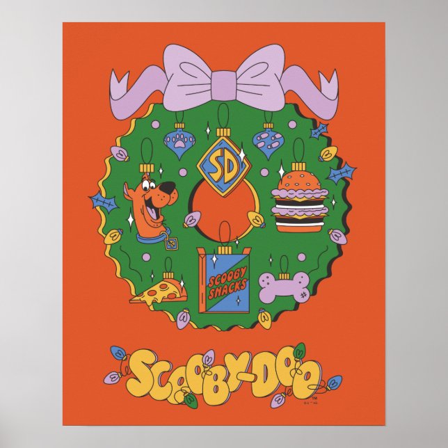 Scooby-Doo-Weihnachts-Snack-Kranz-Grafik Poster (Vorne)