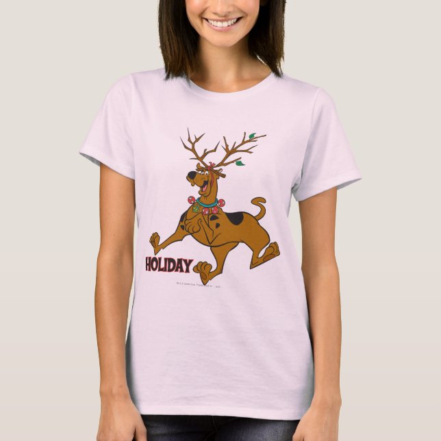 Scooby-Doo Weihnachtsfeiertag Antlers T-Shirt (Vorderseite)