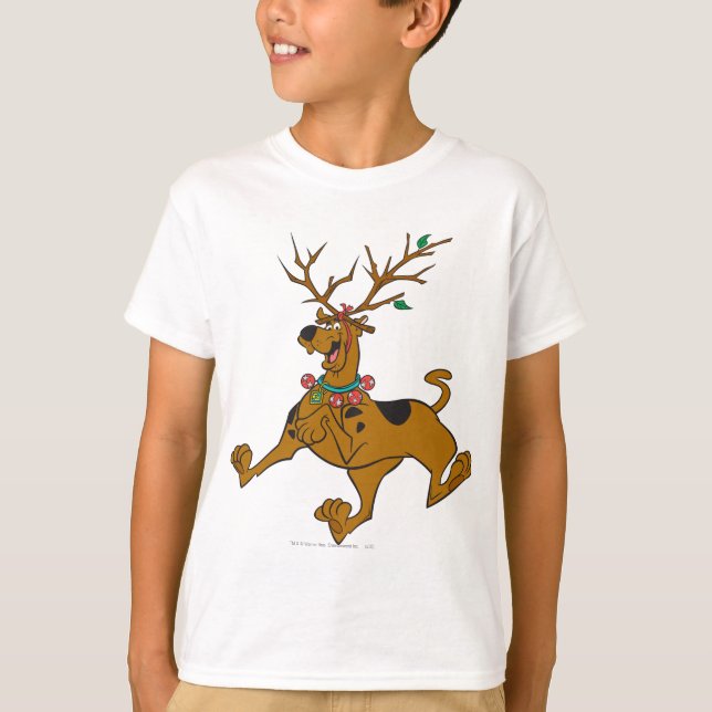 Scooby-Doo Weihnachtsfeiertag Antlers T-Shirt (Vorderseite)