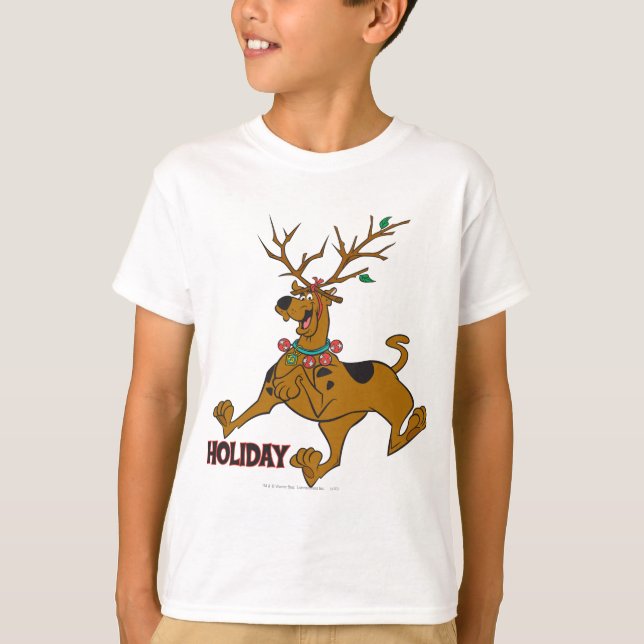 Scooby-Doo Weihnachtsfeiertag Antlers T-Shirt (Vorderseite)