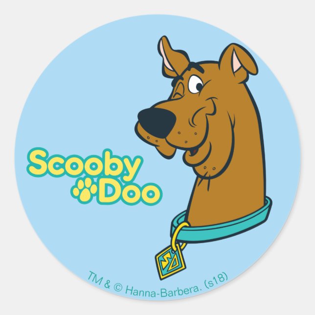 Scooby-Doo Winking Runder Aufkleber (Vorderseite)