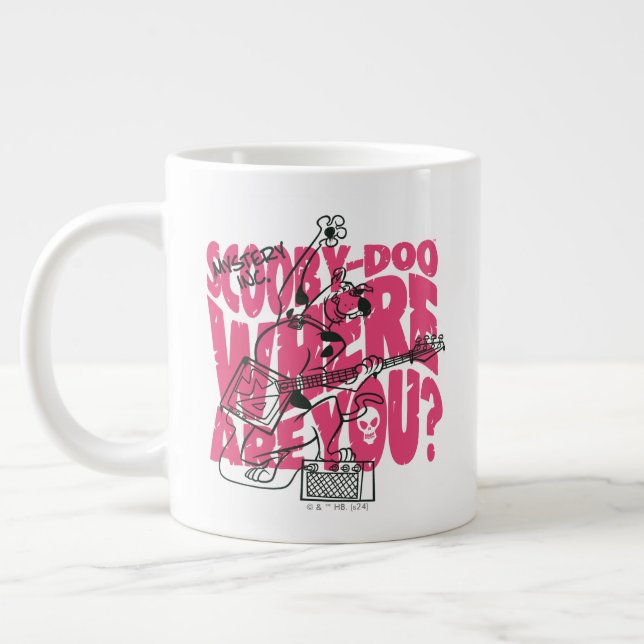 Scooby Doo Wo bist du Punk Gitarre Riff? Jumbo-Tasse (Links)