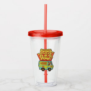 Scooby-Doo "Wo sind Sie?" Retro Cartoon Van Acryltrinkbecher