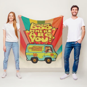 Scooby-Doo   "Wo sind Sie?" Retro Cartoon Van Fleecedecke