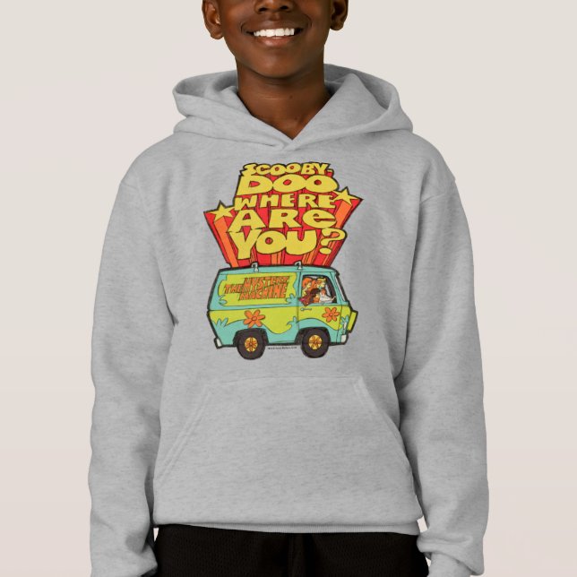 Scooby-Doo | "Wo sind Sie?" Retro Cartoon Van Hoodie (Vorderseite)