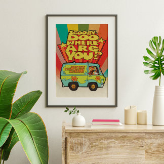 Scooby-Doo | "Wo sind Sie?" Retro Cartoon Van Poster
