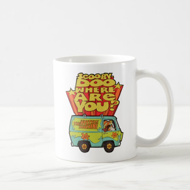 Scooby-Doo | "Wo sind Sie?" Retro Cartoon Van Tasse (Rechts)